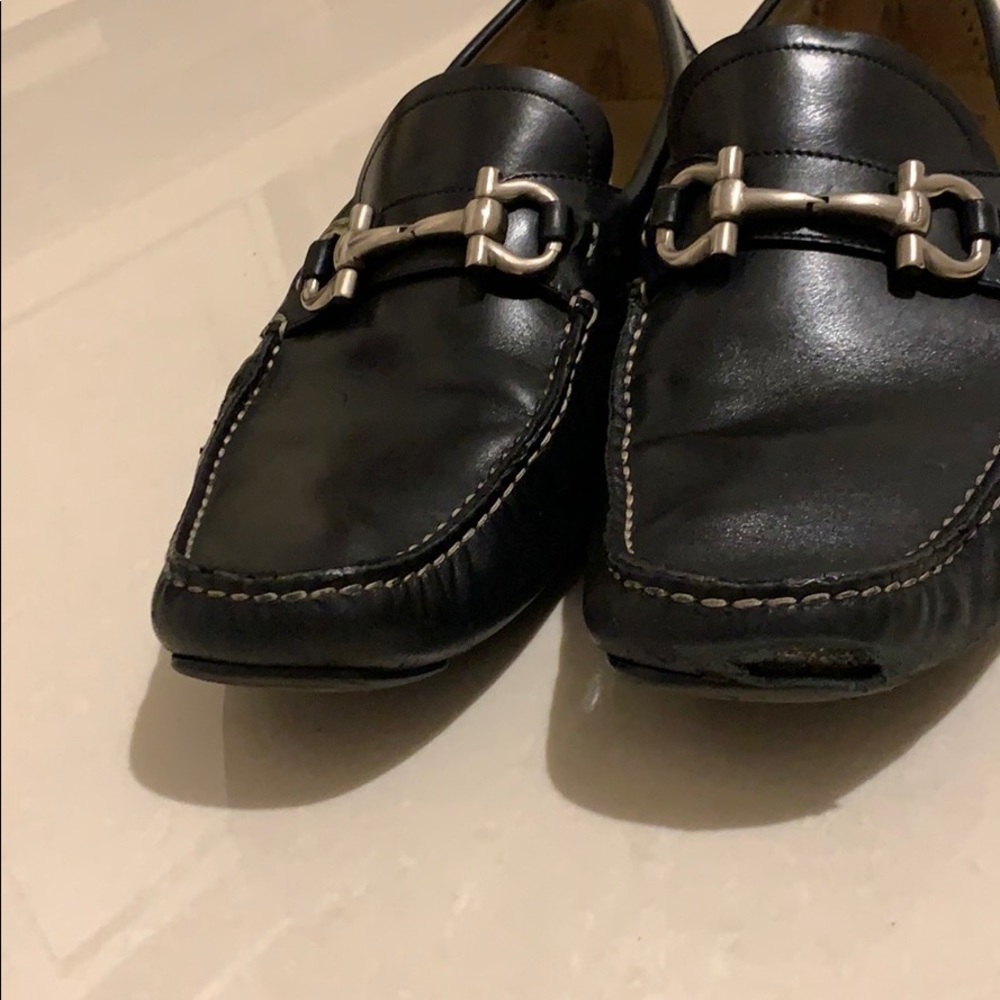Ferragamo Gancini Bit Leather Driver Moccasins